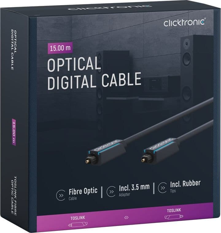 Cavo ottico digitale audio Toslink/Toslink 2 m - 12