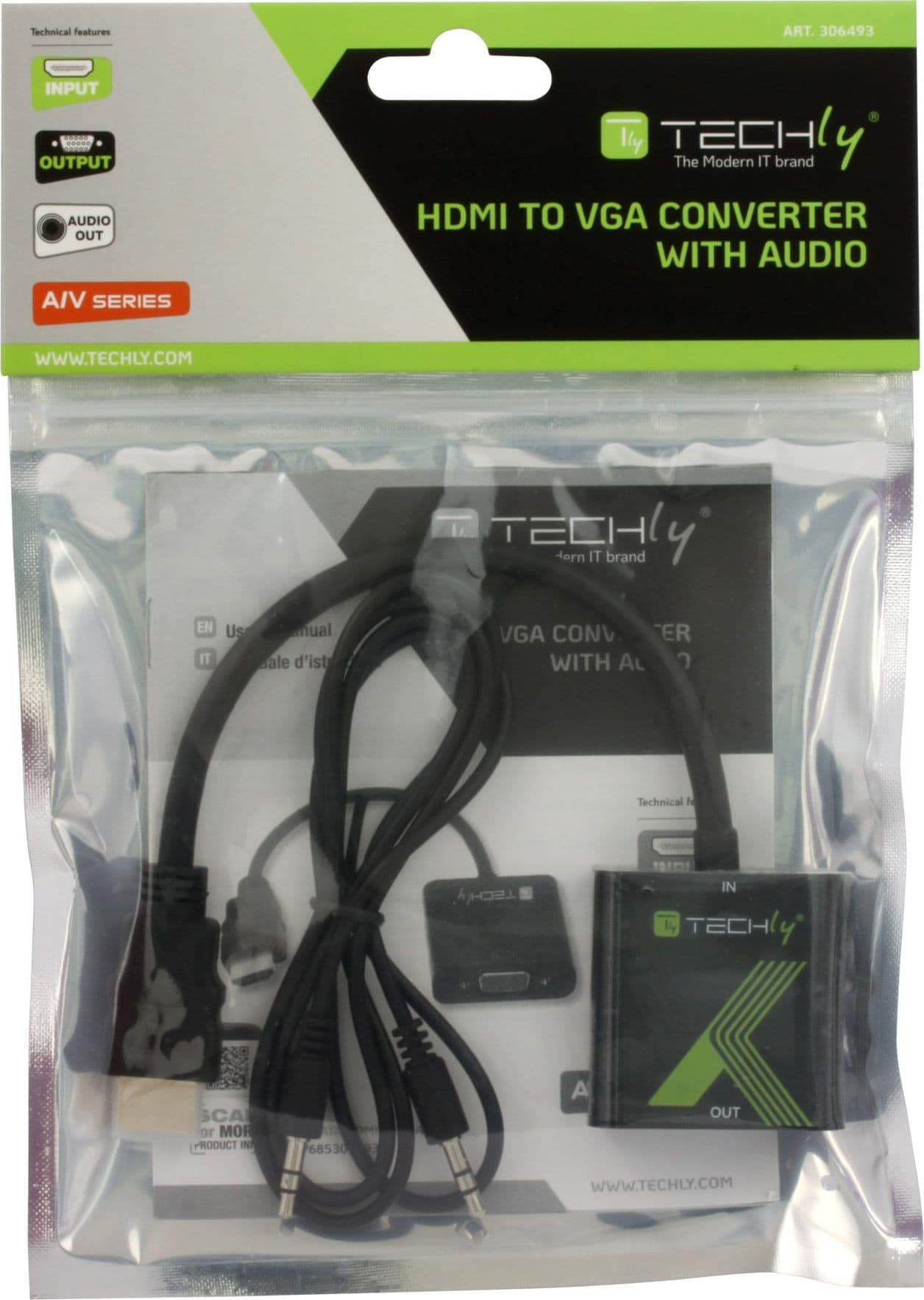 Cavo Convertitore Adattatore da HDMI&trade a VGA 1920x1200 con Audio 3.5'' - 12