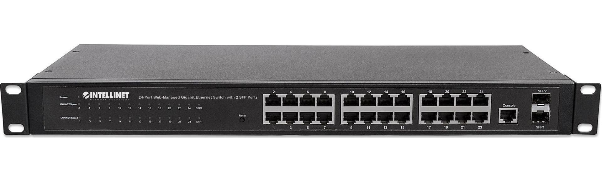 Switch 24 porte Web-Managed Gigabit Ethernet con 2 porte SFP - 5