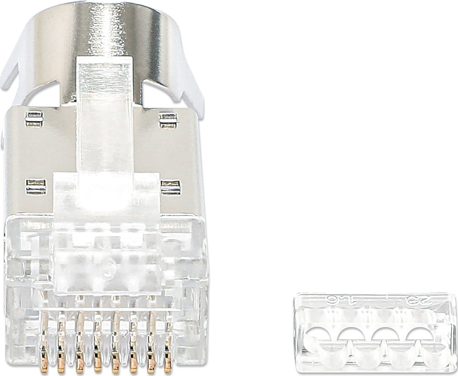 Confezione 50 Plug RJ45 STP per Cavo Rigido Flessibile Cat.6A STP - 14