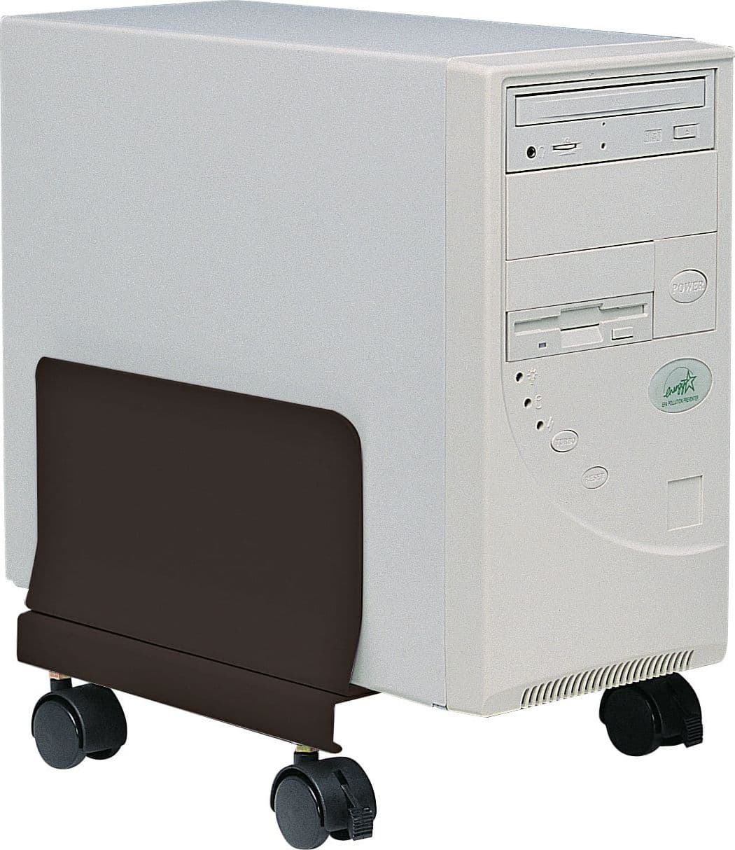 Supporto per PC in Acciaio con Ruote Nero - 14
