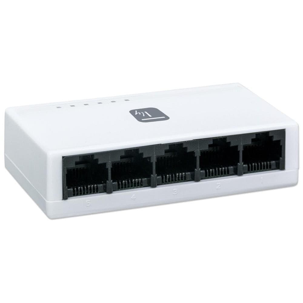 Switch Hub 10/100 Mbps Fast Ethernet 5 Porte - 10