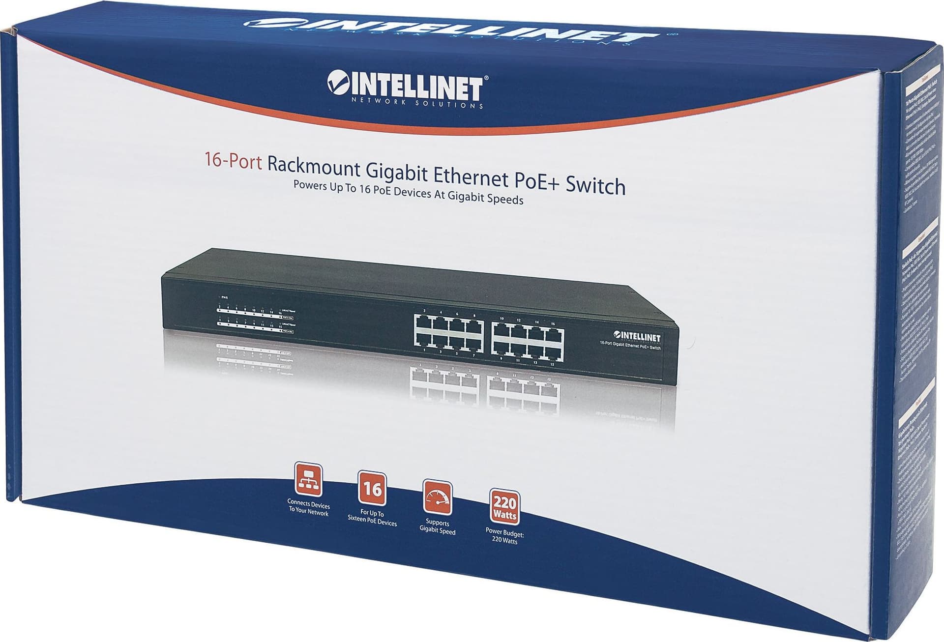 Switch Gigabit 16 Porte Ethernet PoE+ Nero - 7