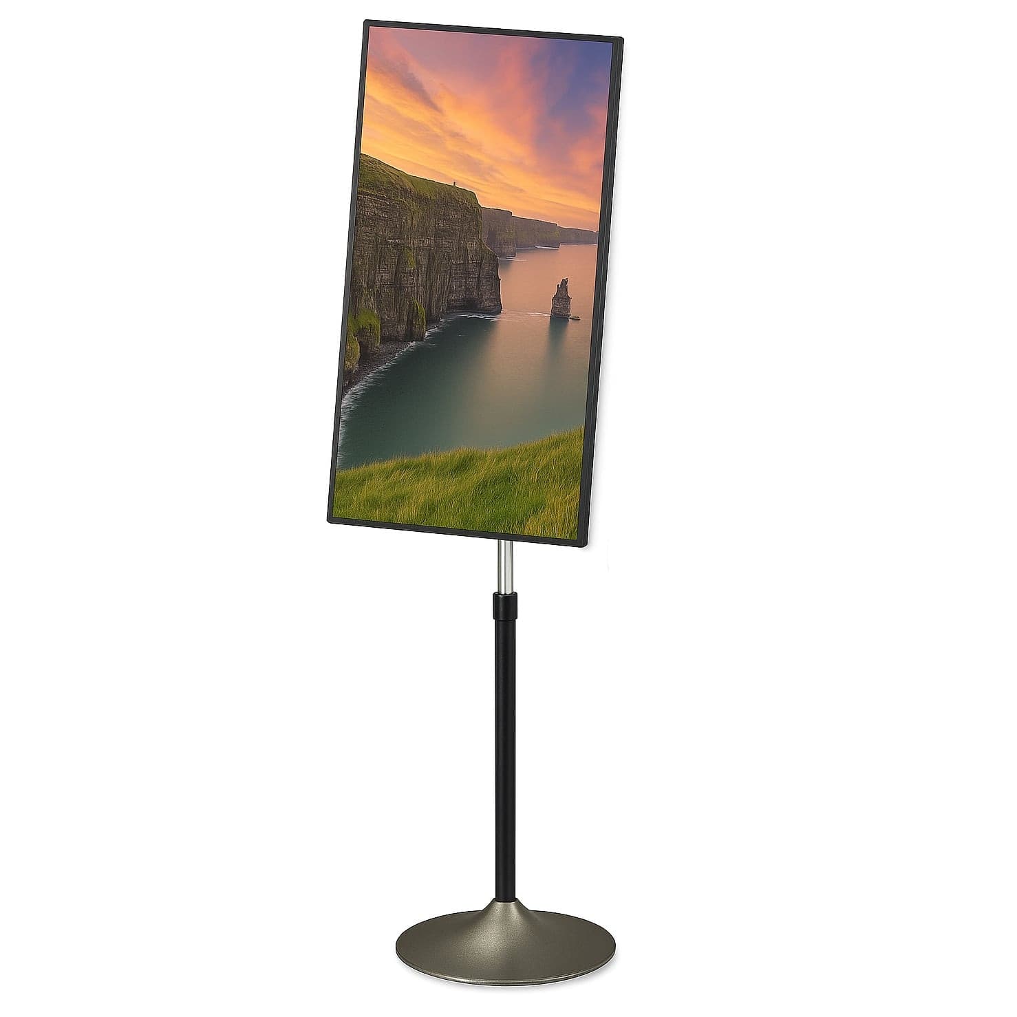 Supporto a Pavimento Colonna a Base Circolare per TV LCD/LED 13-27'' - 13