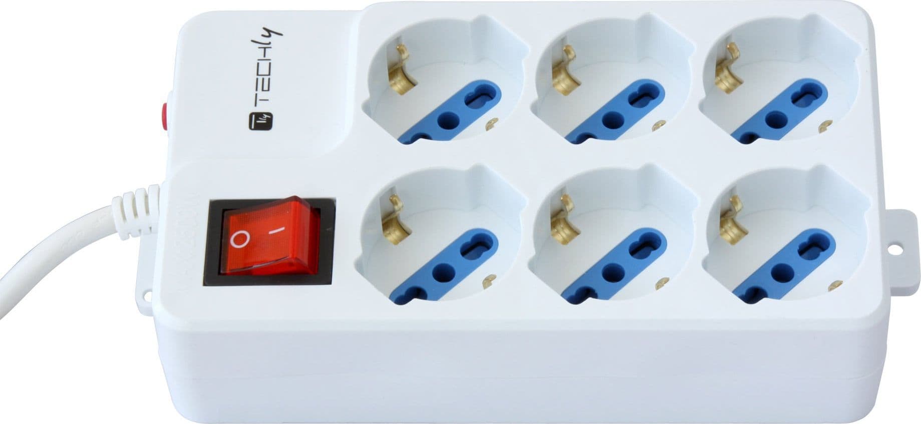 Multipresa 6 Posti Italiana Bipasso / Schuko Angolata - 13