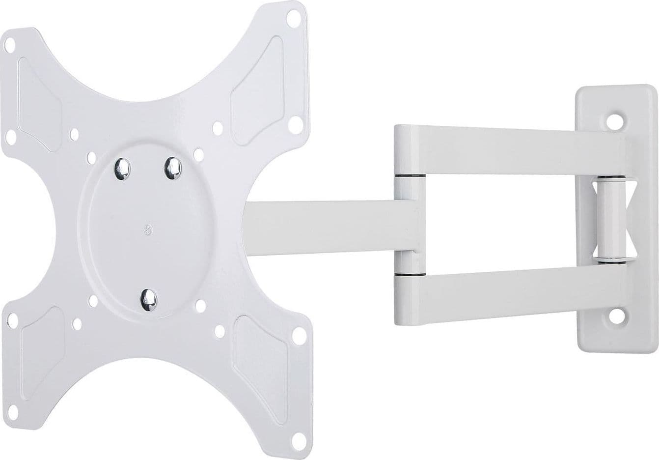 Supporto a Muro per TV LED LCD 19-37'' Inclinabile 3 Snodi Bianco - 13