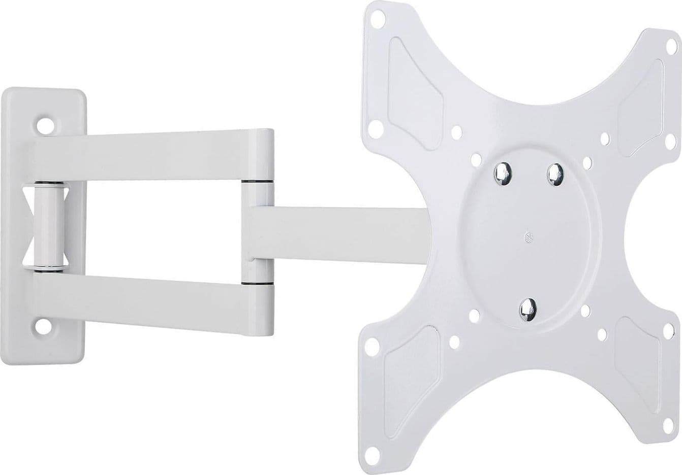 Supporto a Muro per TV LED LCD 19-37'' Inclinabile 3 Snodi Bianco - 14
