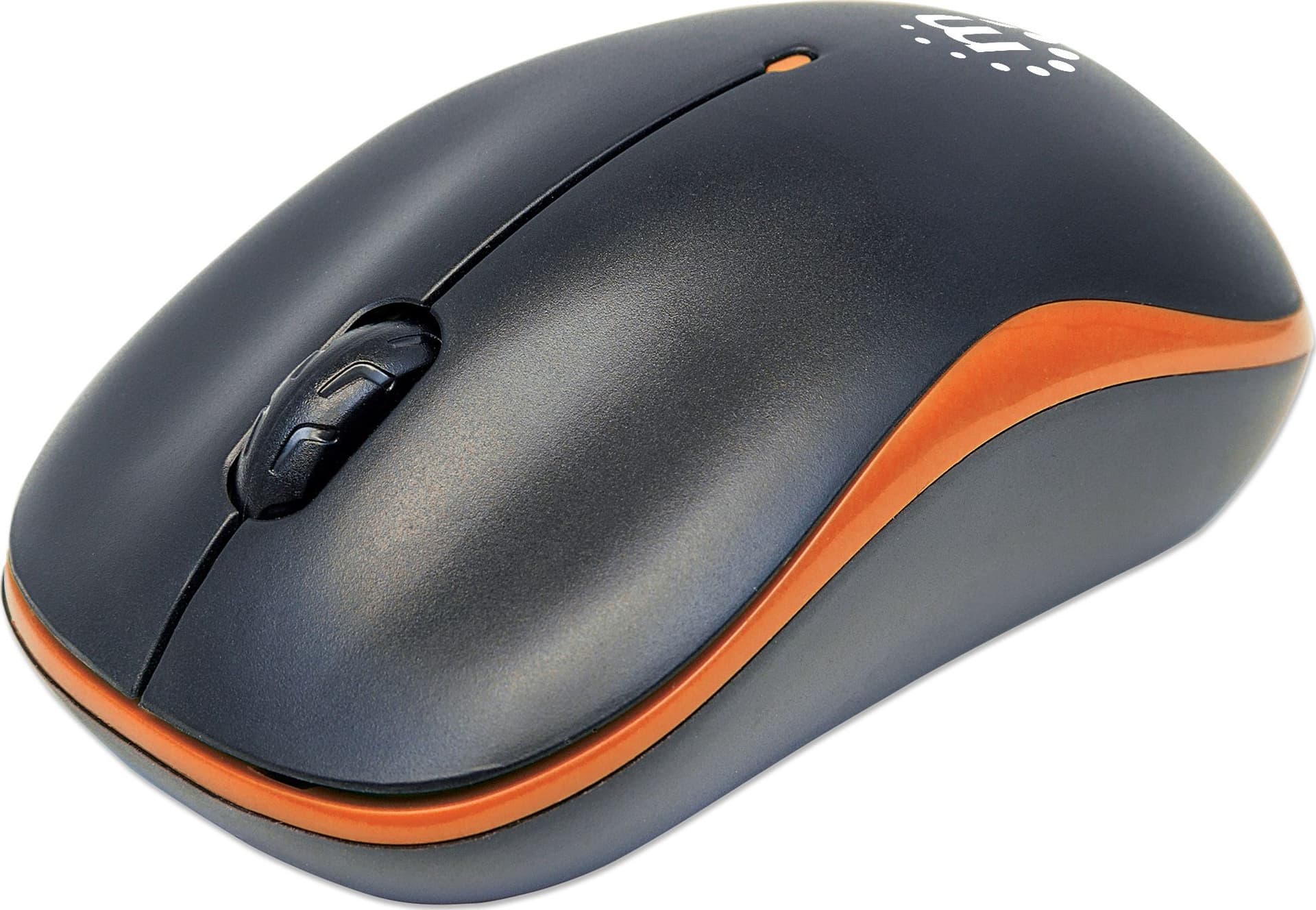Mouse Ottico Wireless con Micro Ricevitore USB 1000 Dpi Nero/Arancione - 16