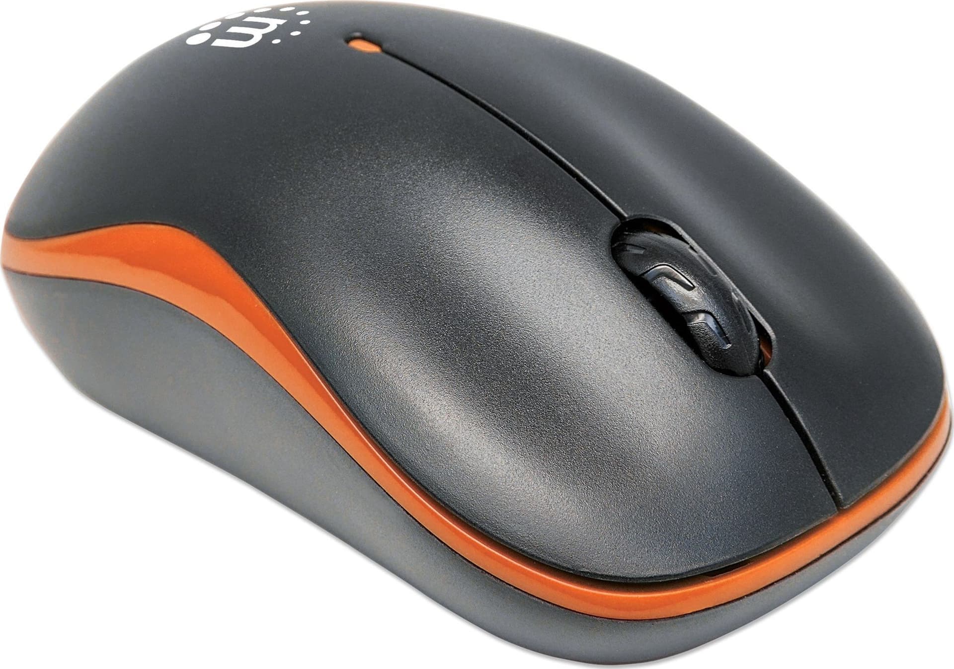 Mouse Ottico Wireless con Micro Ricevitore USB 1000 Dpi Nero/Arancione - 22