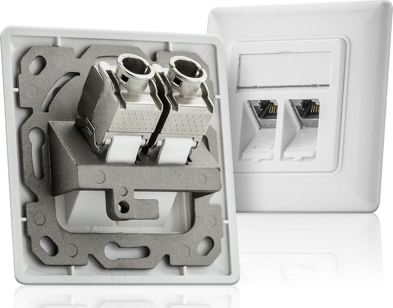 Frutto Keystone RJ45 Cat6A 10Gigabit STP 180&deg Tooless Slim - 15
