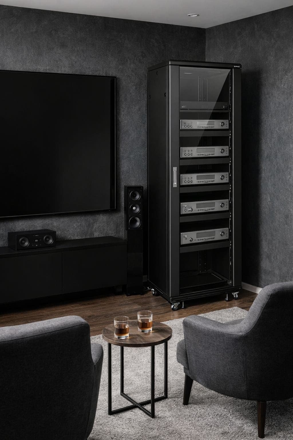 Armadio Rack 19'' 600x600 44U per Audio Video Nero - 13