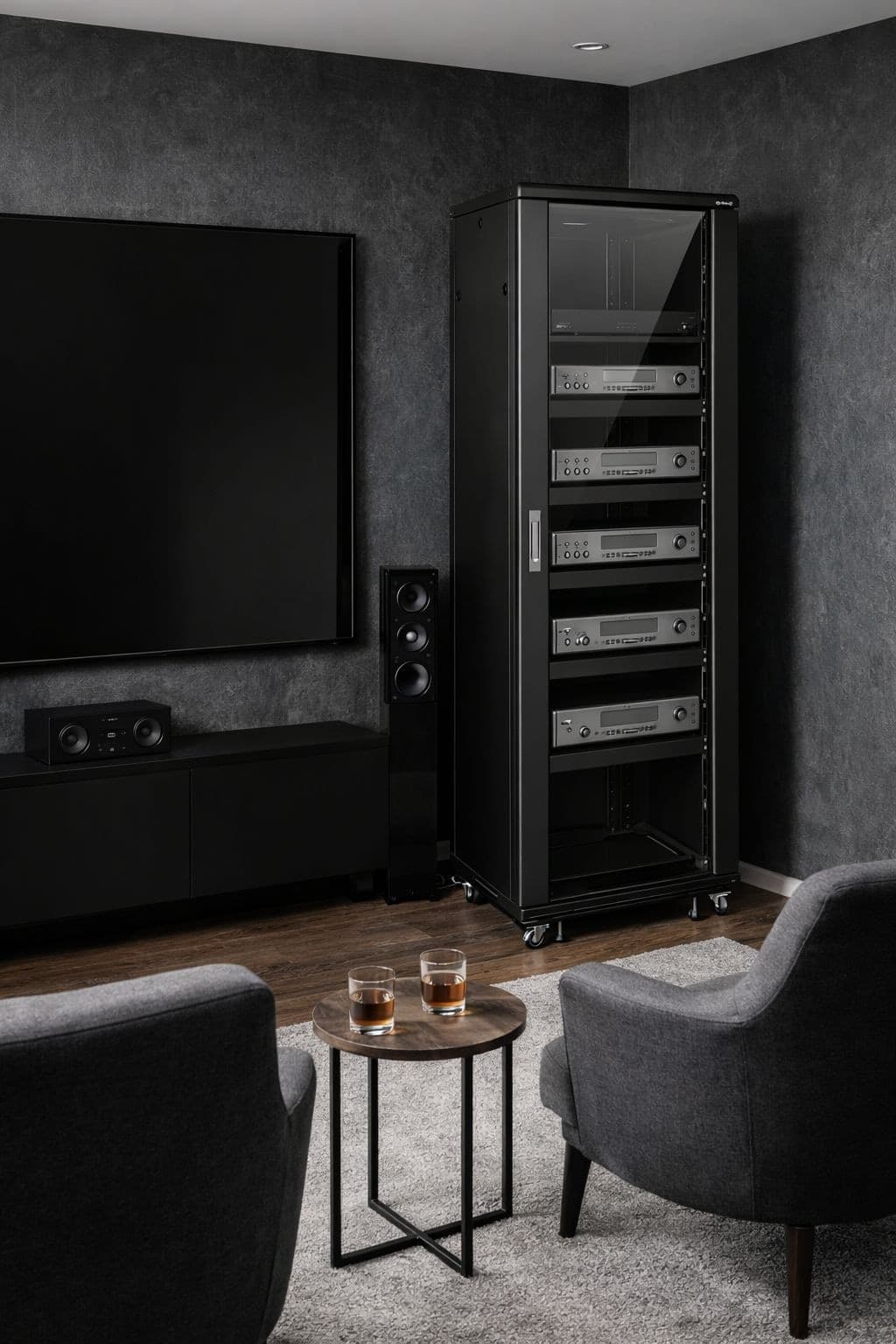 Armadio Rack 19'' 600x600 44U per Audio Video Nero - 16