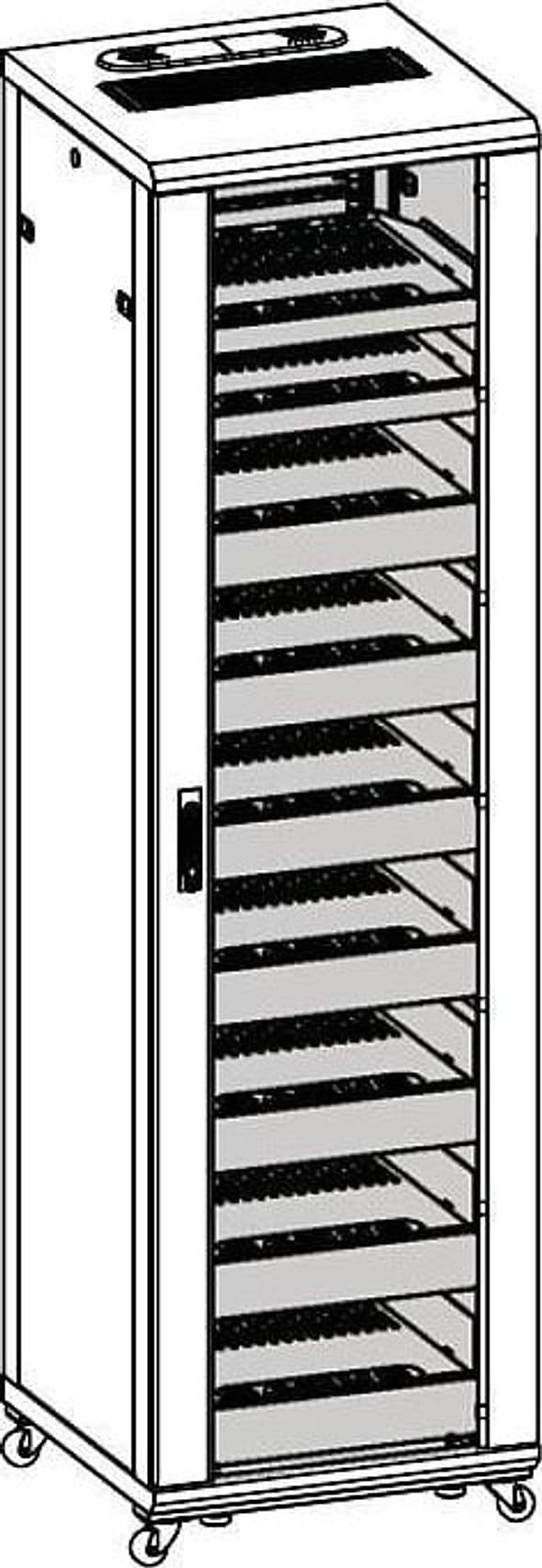 Armadio Rack 19'' 600x600 44U per Audio Video Nero - 8