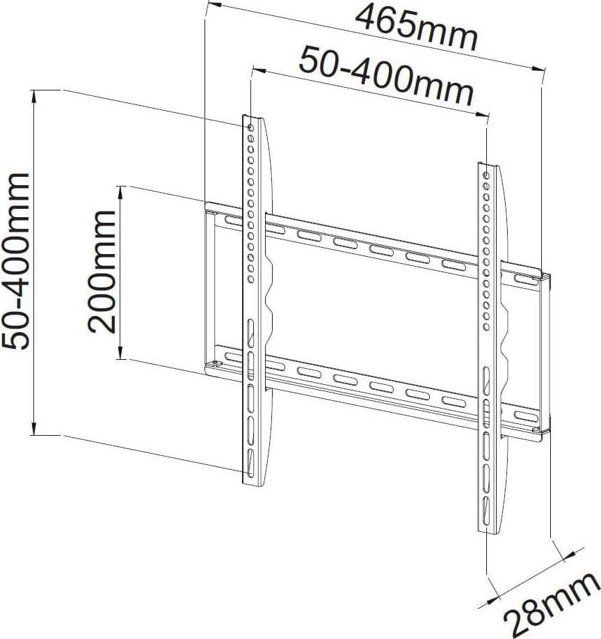 Supporto a Muro Fisso Slim per TV LED LCD 23-55'' Bianco - 9
