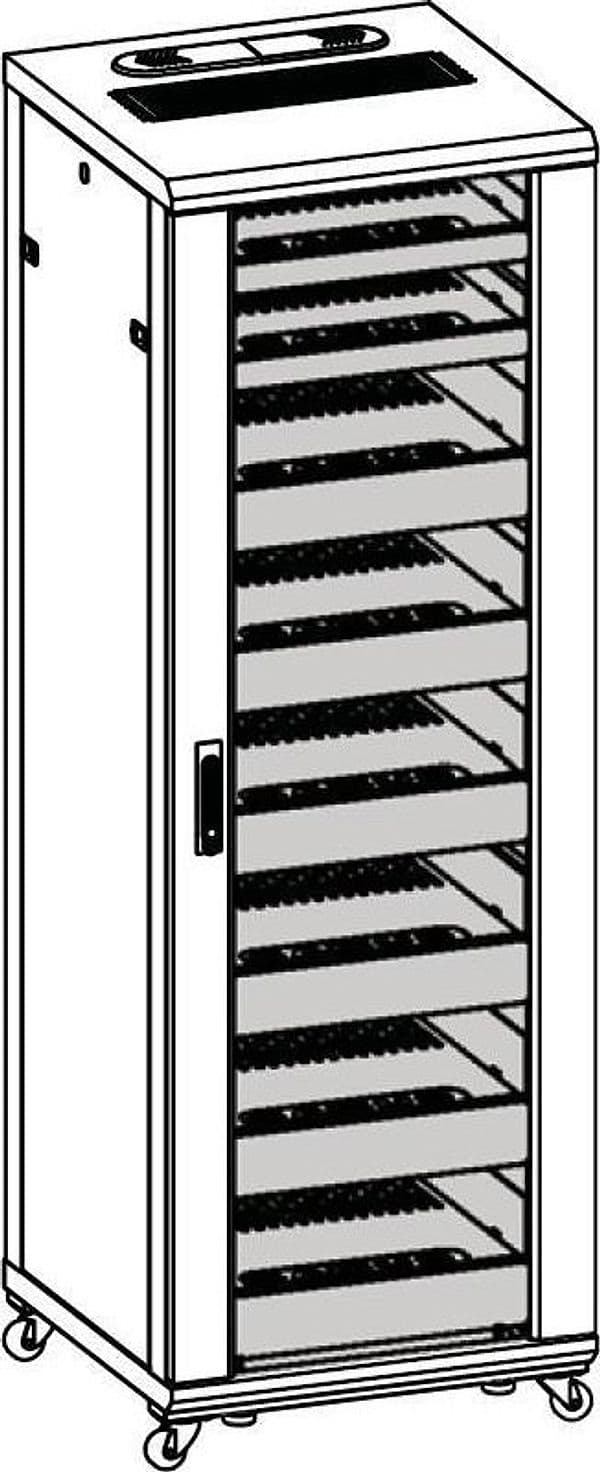 Armadio Rack 19'' 600x600 36U per Audio Video Nero - 5