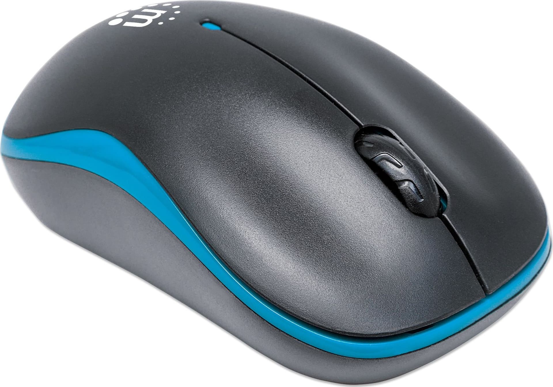 Mouse Ottico Wireless con Micro Ricevitore USB 1000 Dpi Nero/Azzurro - 12