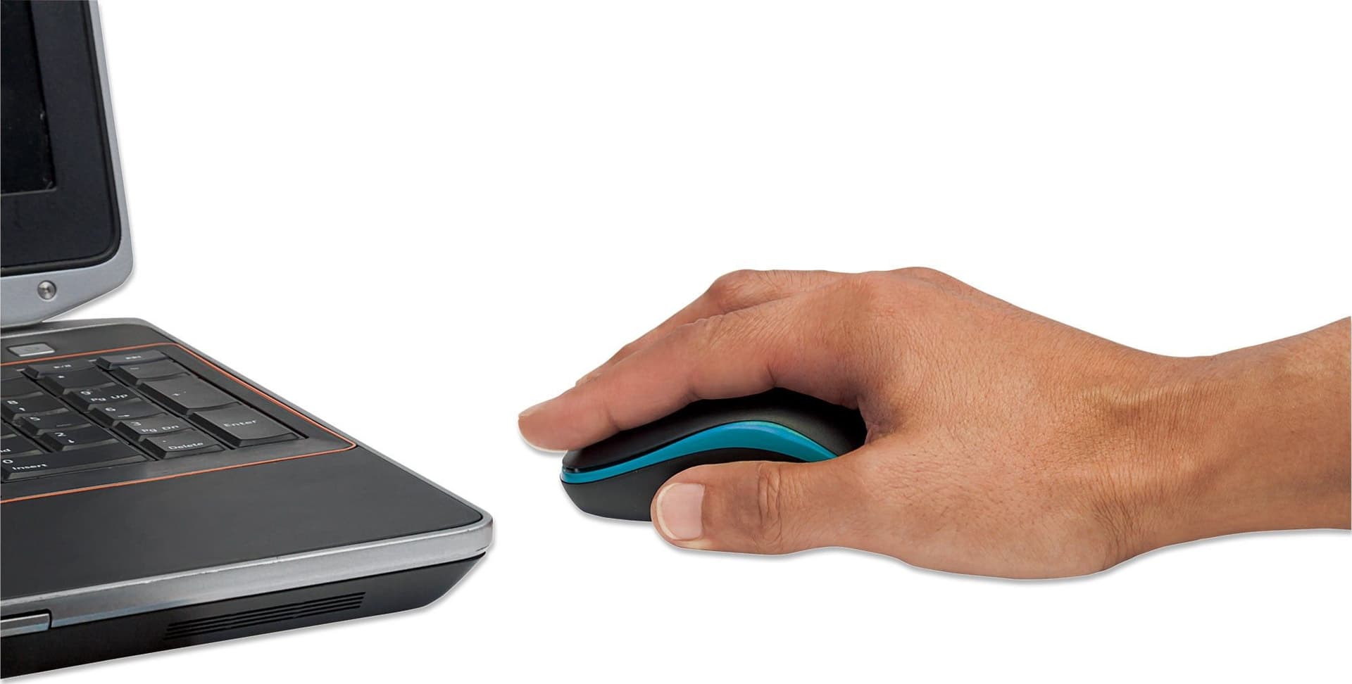 Mouse Ottico Wireless con Micro Ricevitore USB 1000 Dpi Nero/Azzurro - 18