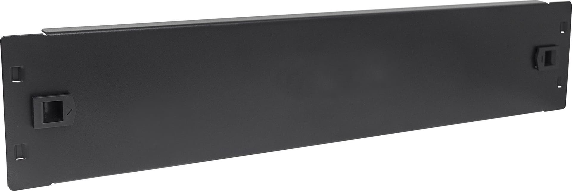 Pannello Cieco Toolless a Clip per Armadi Rack 19'' 2U Nero - 8