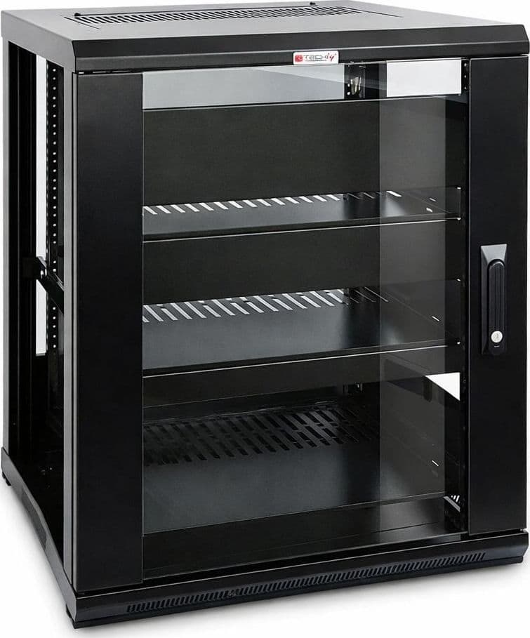 Armadio Rack 19'' 600x600 15U per Audio Video Nero - 10