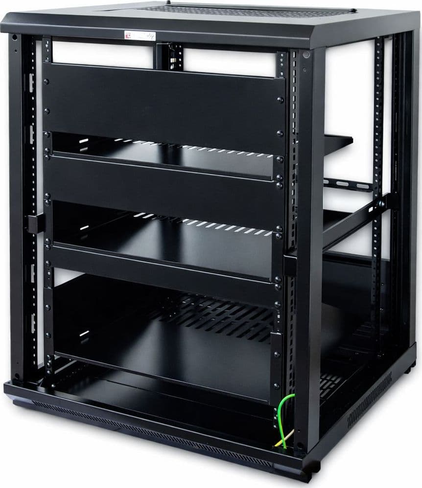 Armadio Rack 19'' 600x600 15U per Audio Video Nero - 15