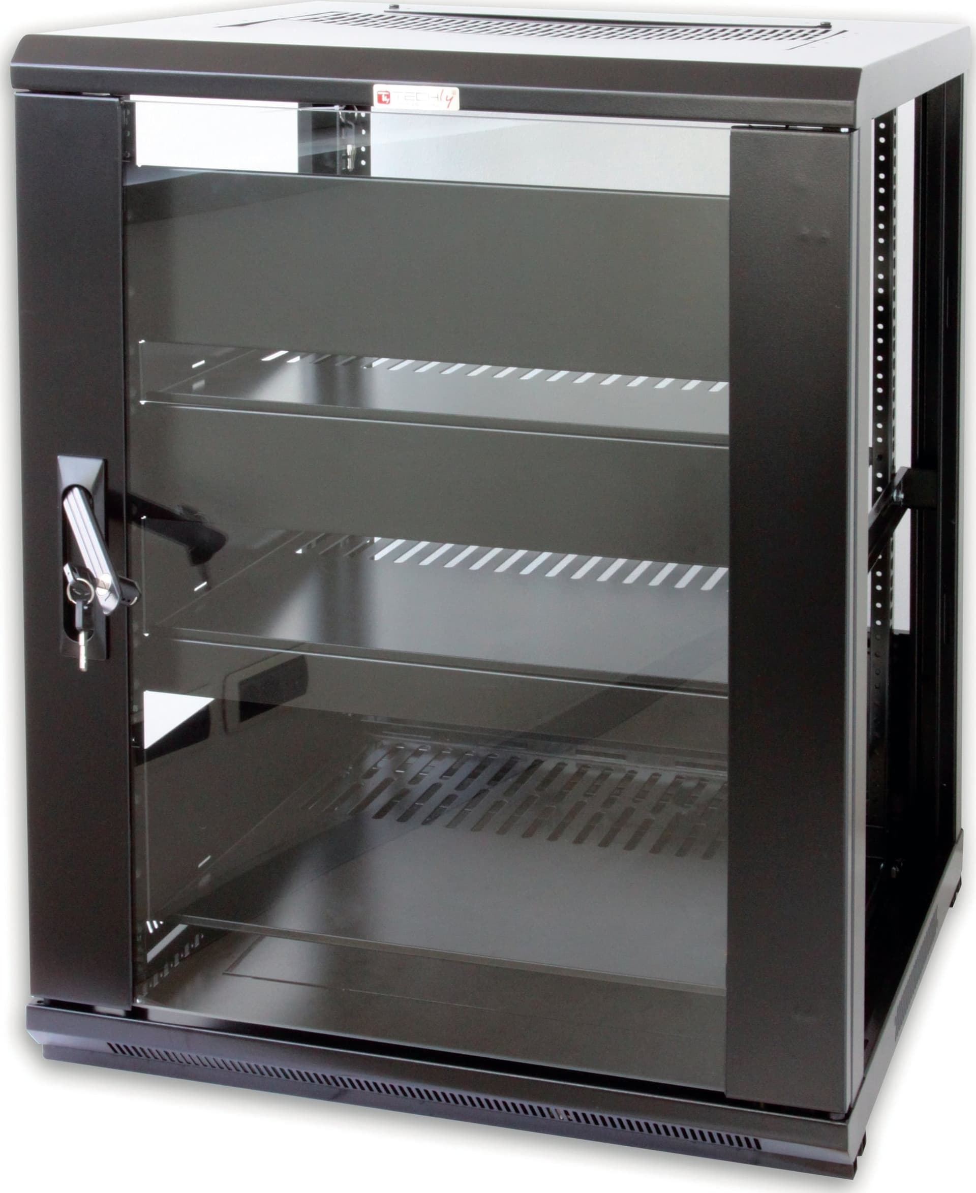Armadio Rack 19'' 600x600 15U per Audio Video Nero - 4