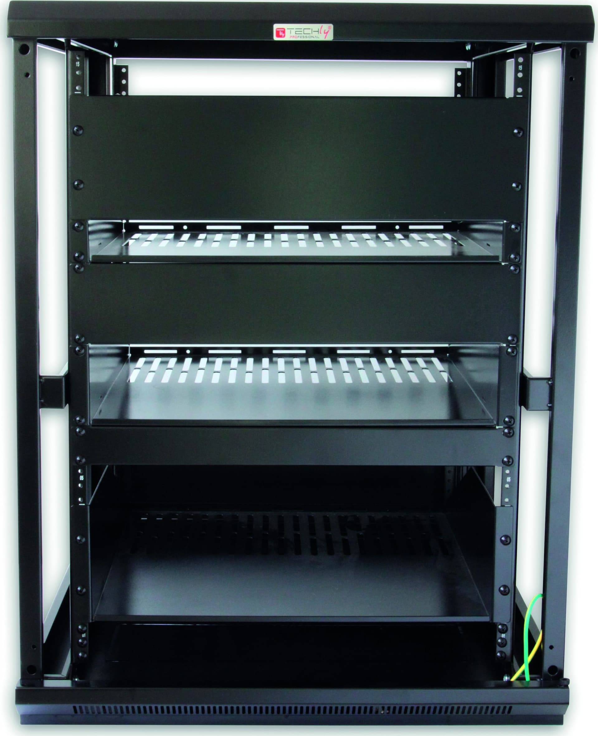 Armadio Rack 19'' 600x600 15U per Audio Video Nero - 8