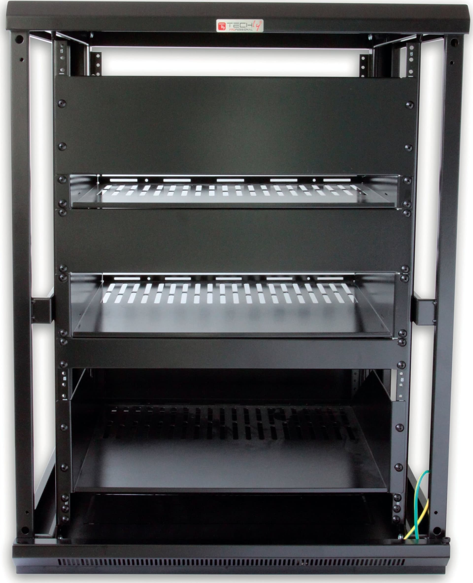 Armadio Rack 19'' 600x600 15U per Audio Video Nero - 9