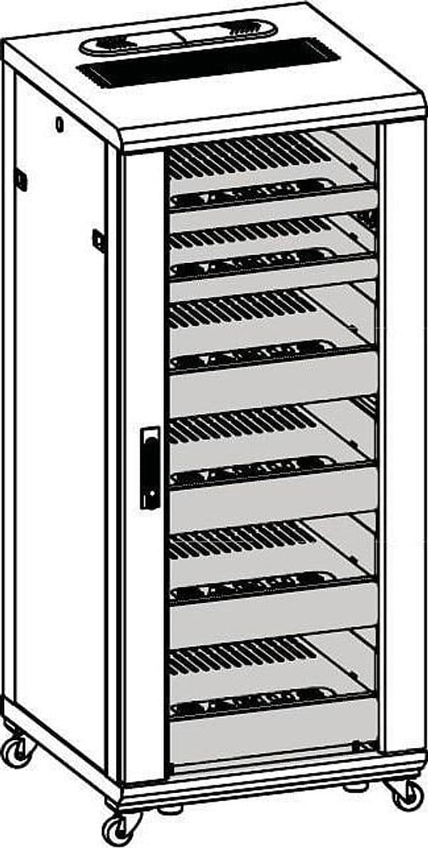 Armadio Rack 19'' 600x600 27U per Audio Video Nero - 6
