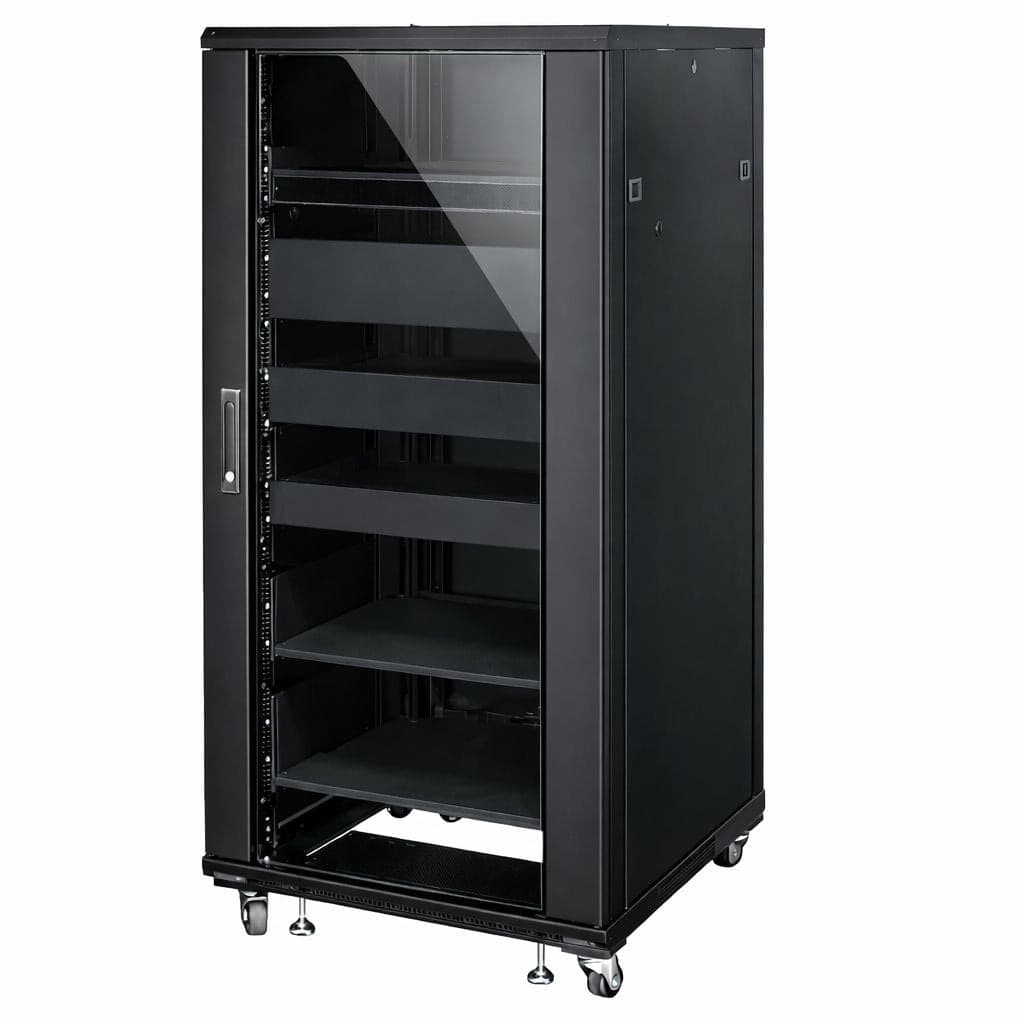Armadio Rack 19'' 600x600 27U per Audio Video Nero - 10