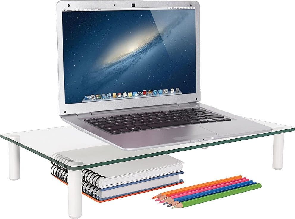 Ripiano Universale in Vetro Trasparente per Monitor Laptop Notebook - 9