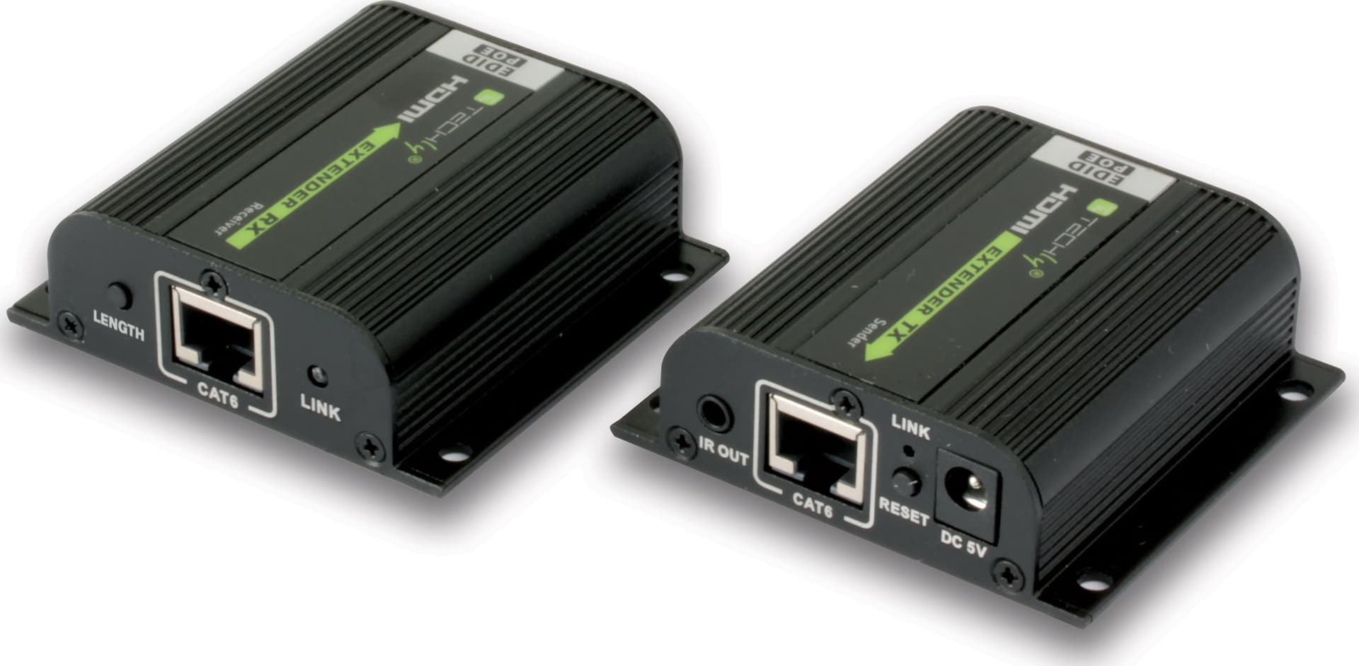 Amplificatore Extender HDMI Full HD 3D POE su cavo Cat.6/6A/7 40m con EDID ed IR - 13