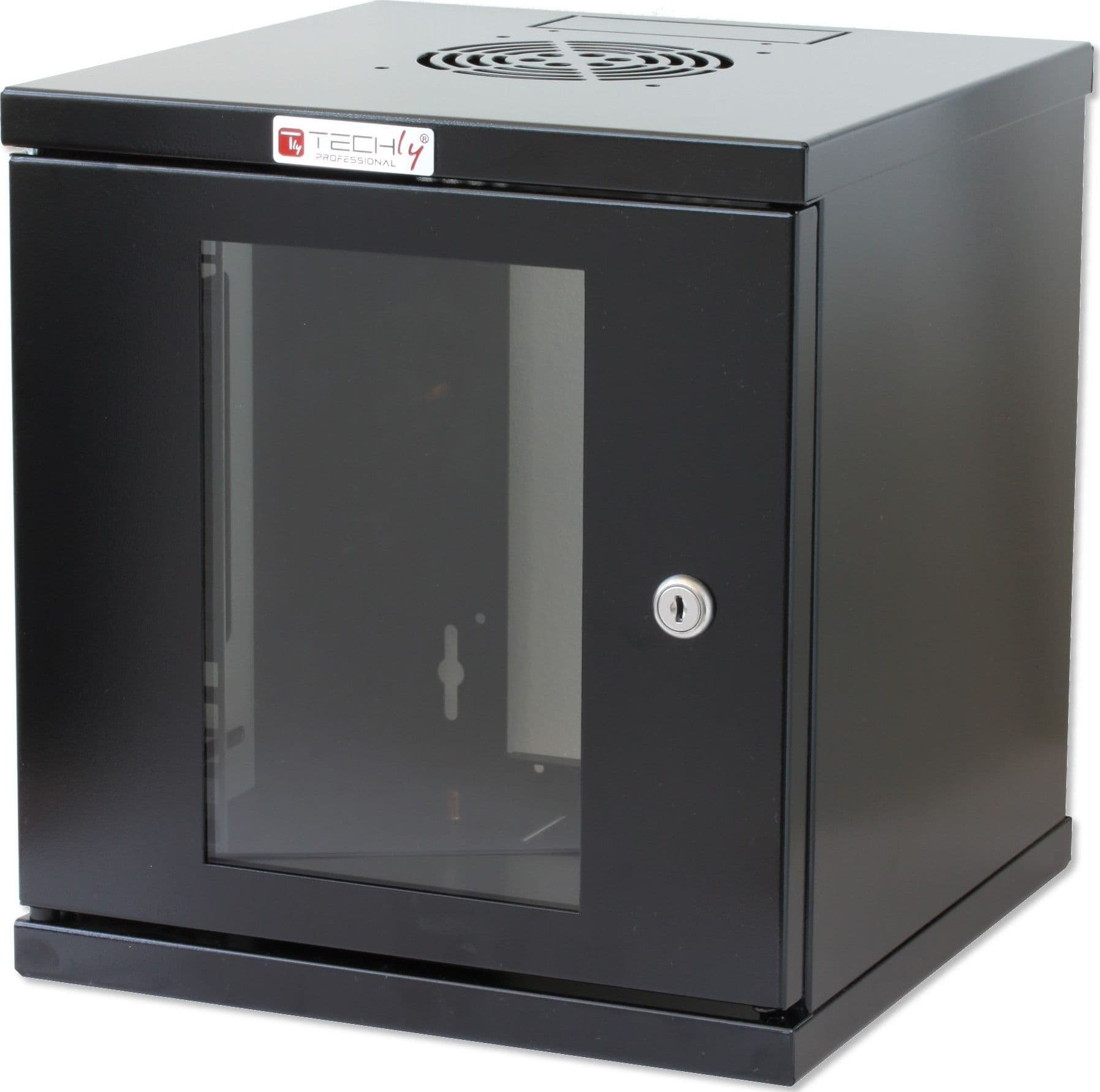 Armadio Rack 10'' a muro 6 unit&agrave Nero - 2