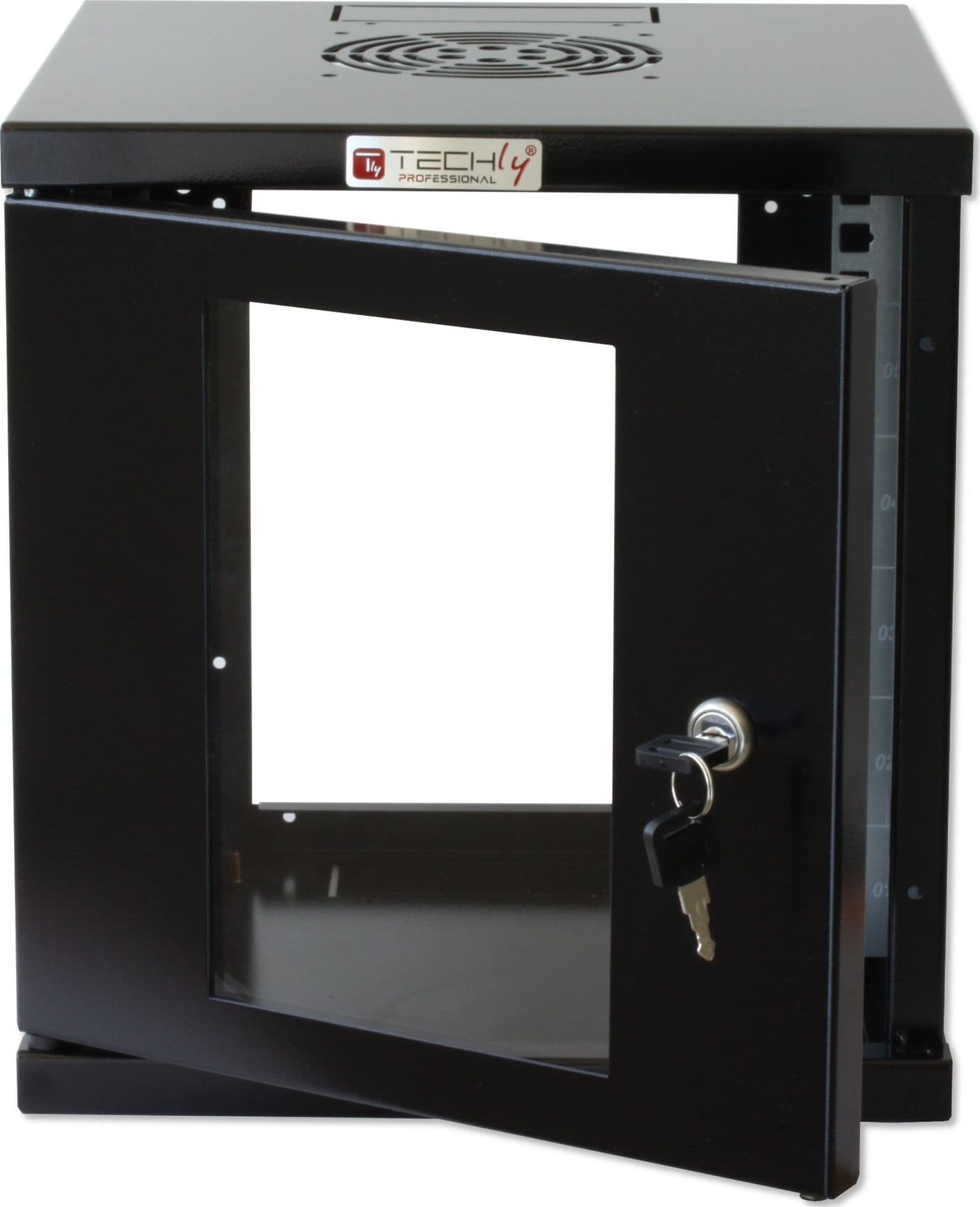 Armadio Rack 10'' a muro 6 unit&agrave Nero - 8