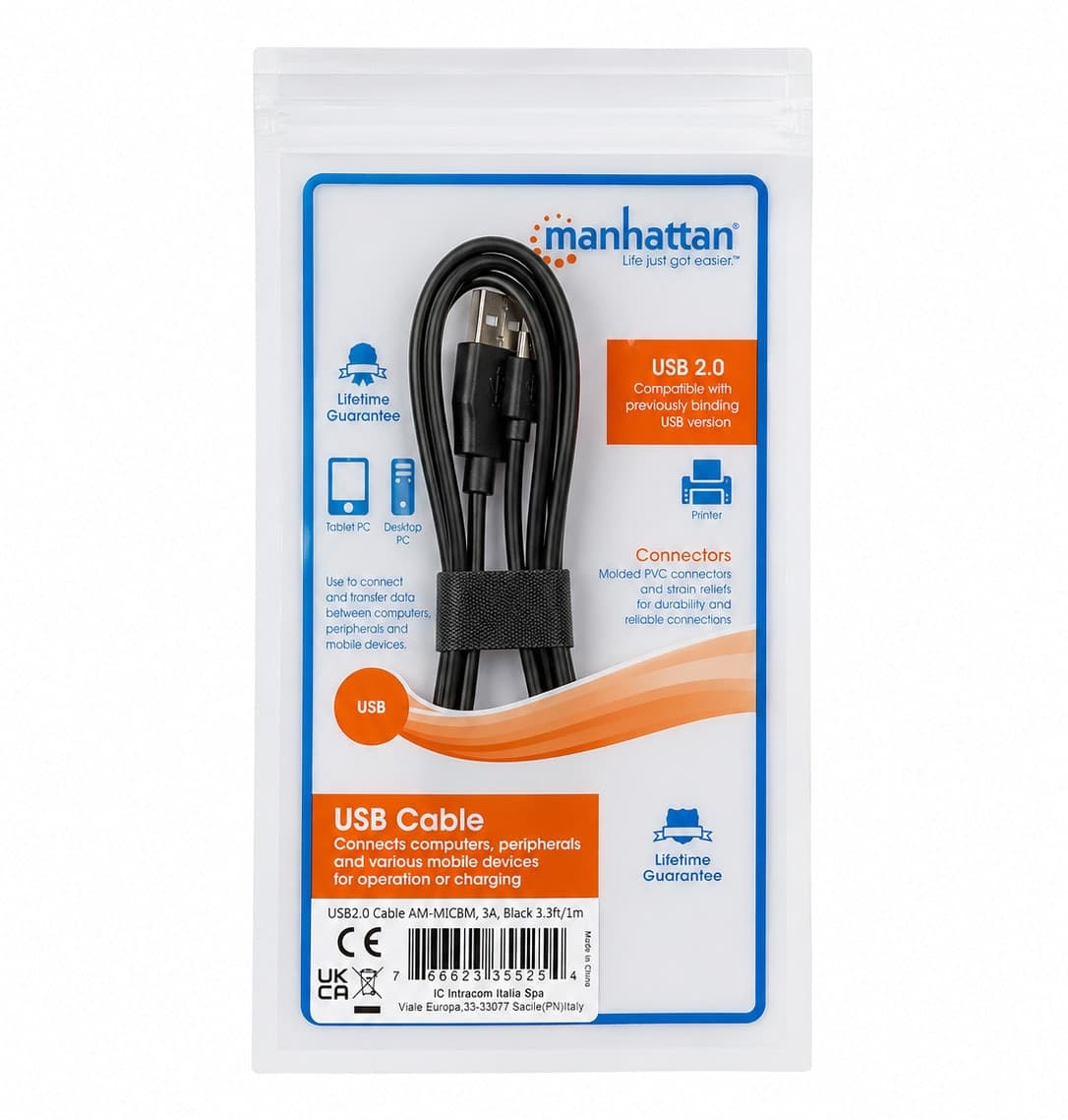 Cavo di Ricarica Rapida USB/Micro-USB 1m Nero - 11