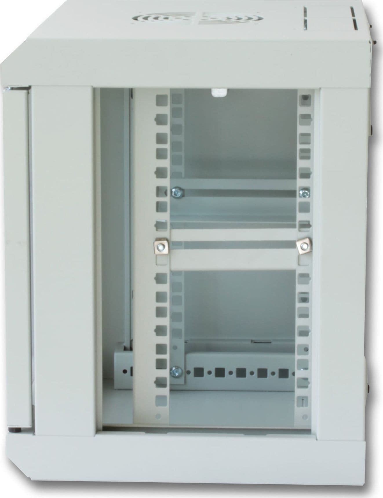 Armadio Rack 10'' a muro 6 unit&agrave con pannelli asportabili Grigio prof. 300 mm - 11