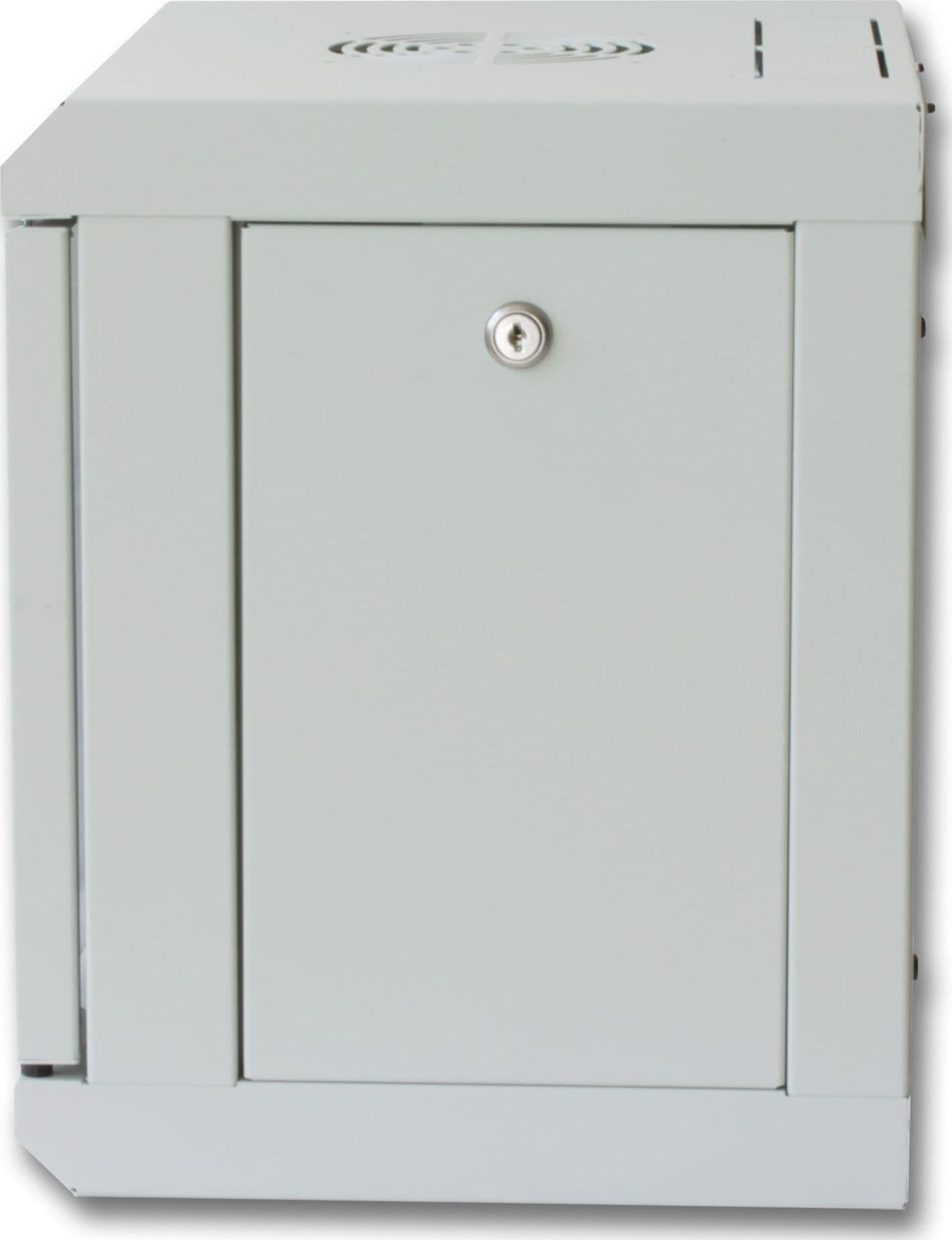 Armadio Rack 10'' a muro 6 unit&agrave con pannelli asportabili Grigio prof. 300 mm - 14