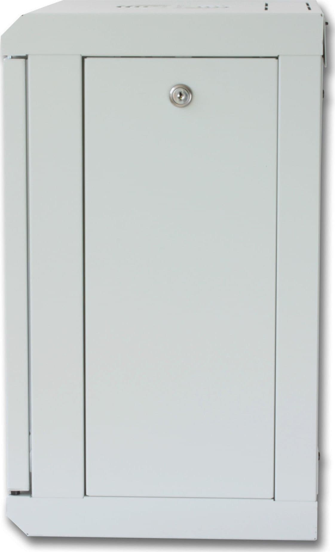 Armadio Rack 10'' a muro 9 unit&agrave con pannelli asportabili Grigio prof. 300 mm - 11