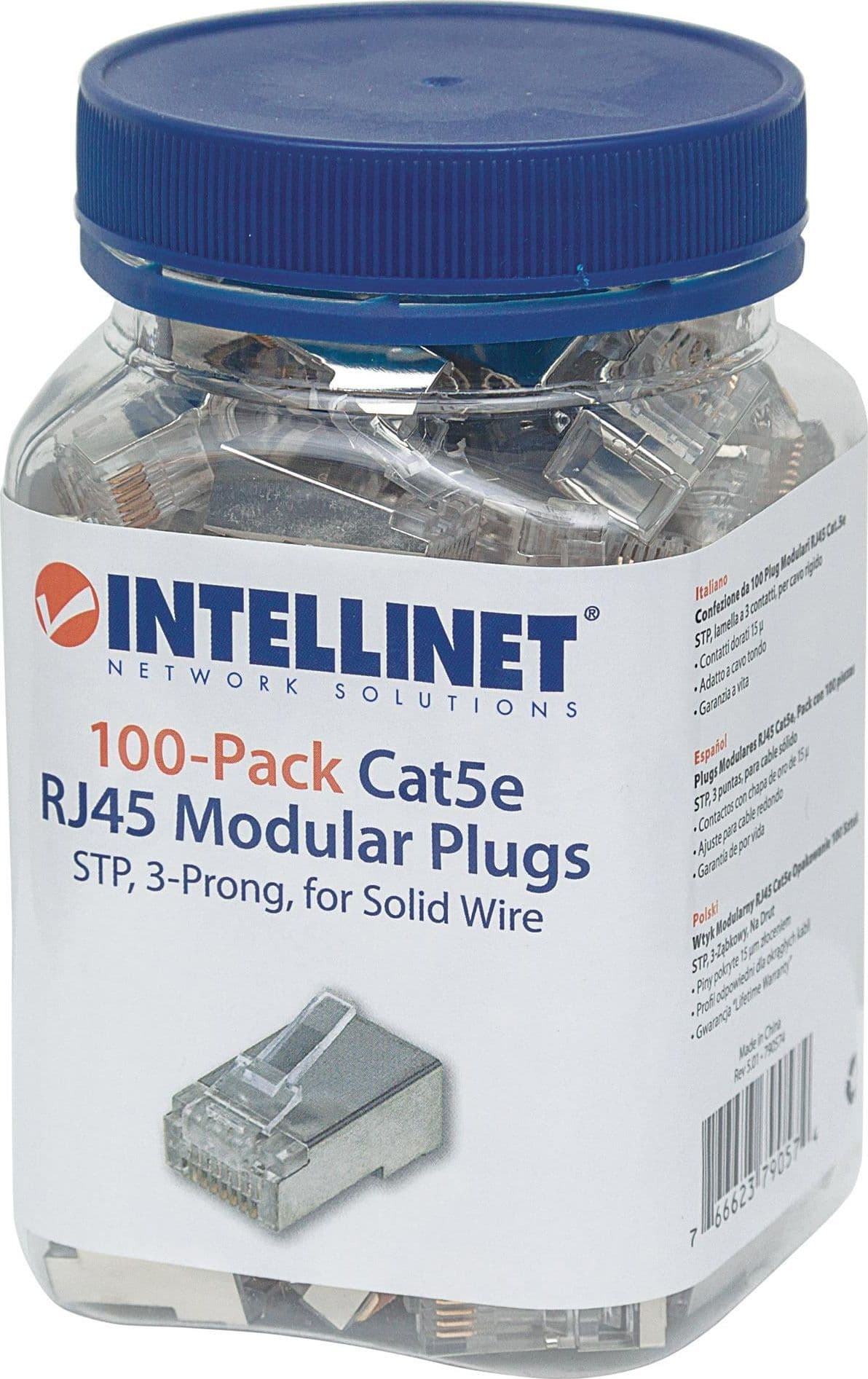 Confezione da 100 Plug Modulari RJ45 Cat.5e STP - 5