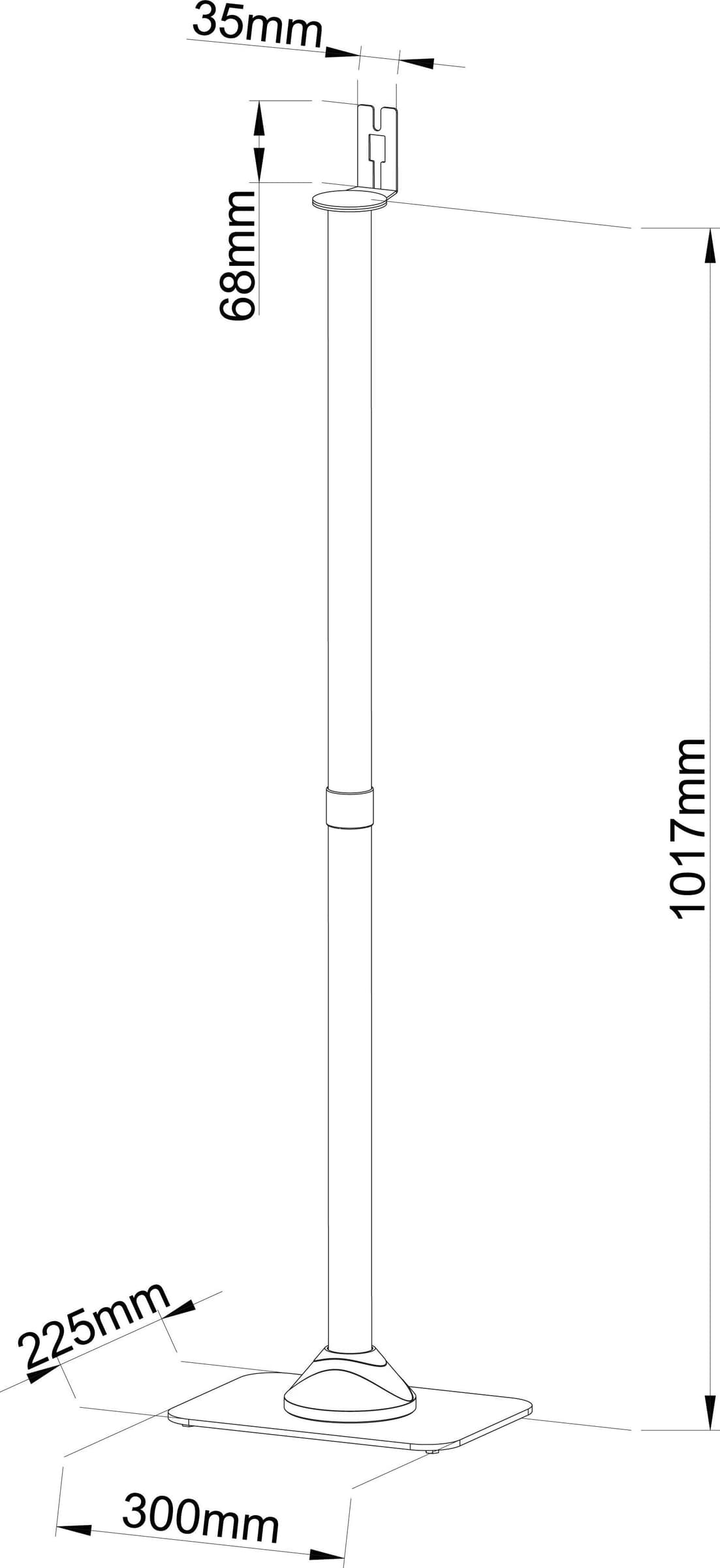 Supporto da Pavimento per Diffusore Audio Sonos Play 1 nero - 3