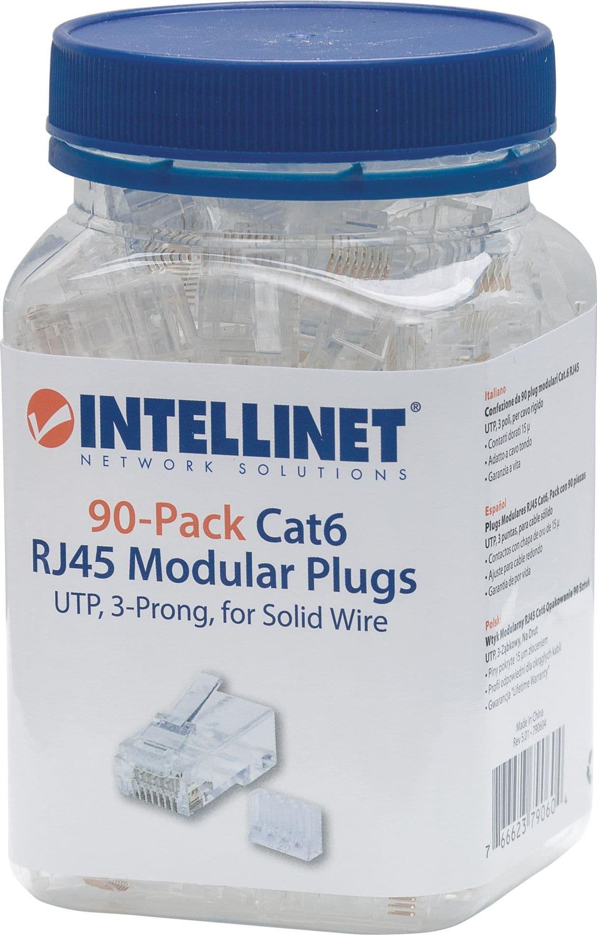Confezione da 90 Plug Modulari Cat.6 RJ45 UTP - 7