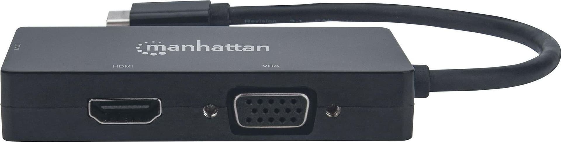 Convertitore Audio Video USB-C&trade 3-in-1 Multiporta HDMI DVI VGA - 15