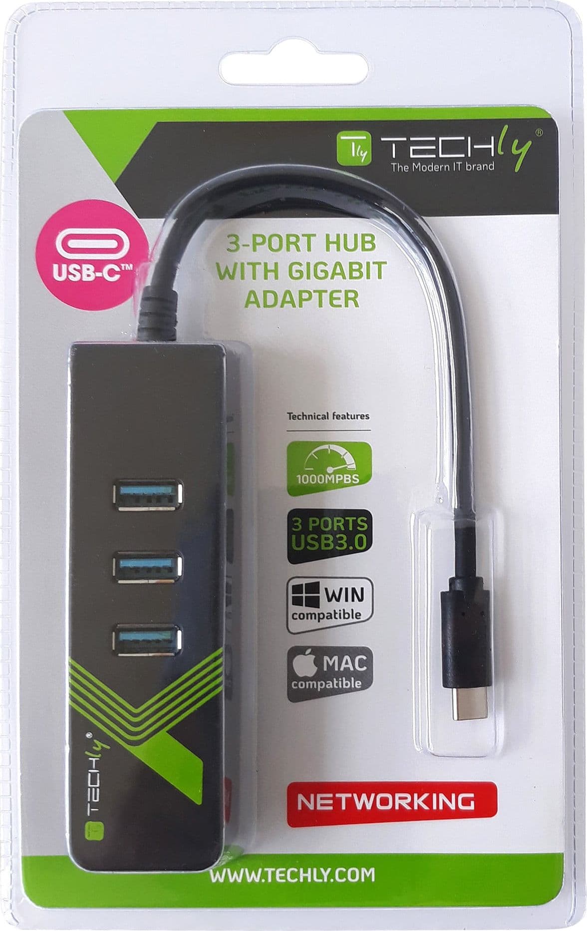 Adattatore Convertitore USB-C&trade Ethernet Gigabit con Hub 3 porte USB-A 3.0 - 11
