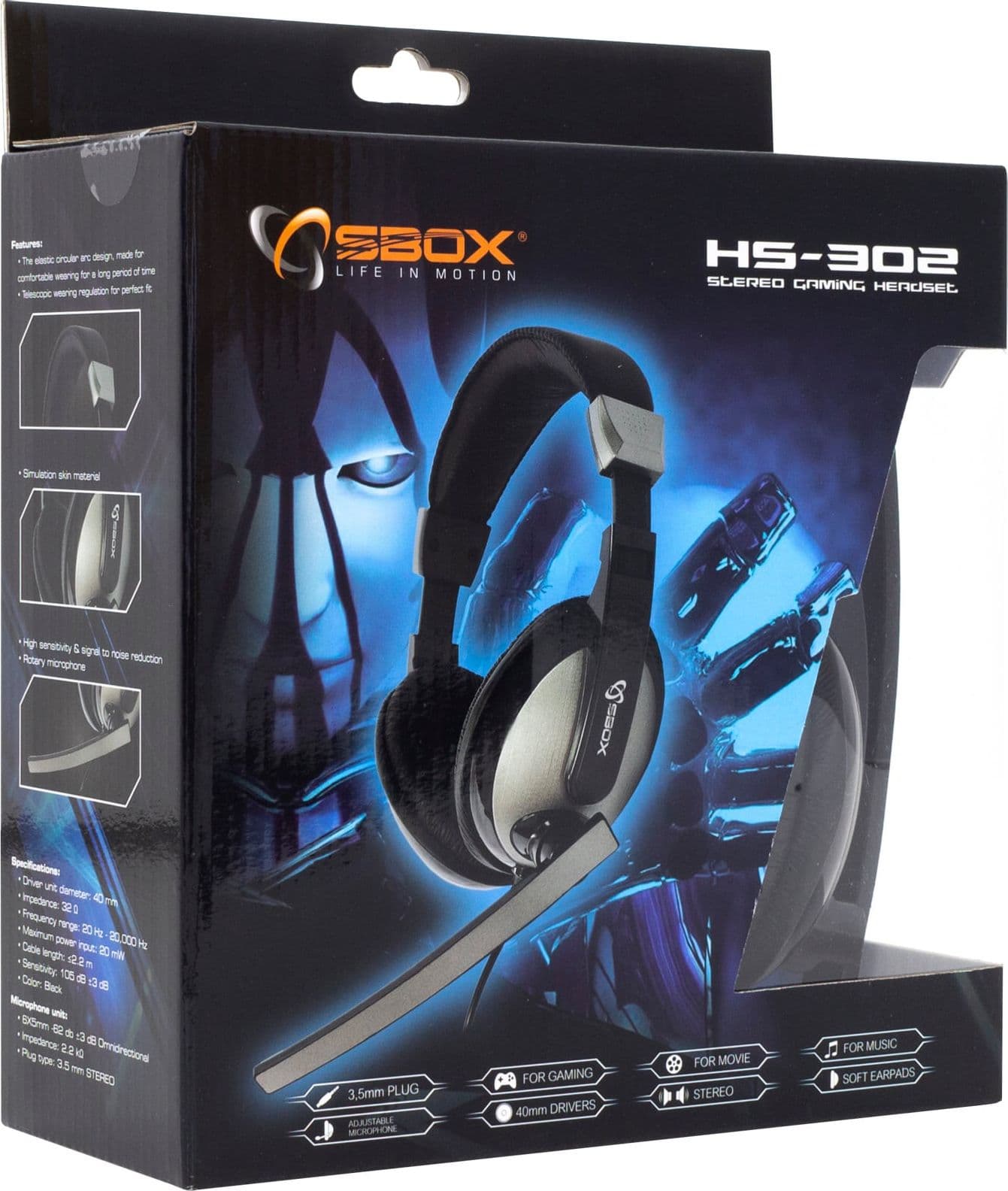 Cuffie Gaming con Microfono Nero HS-302 - 11