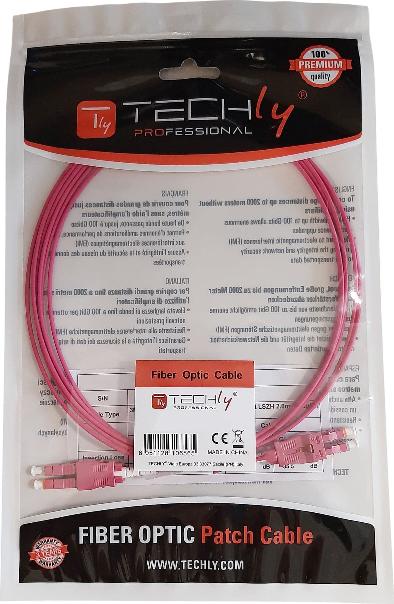 Cavo Fibra Ottica Multimodale Uniboot HD OM4 LC/LC 50/125 2 m - 11