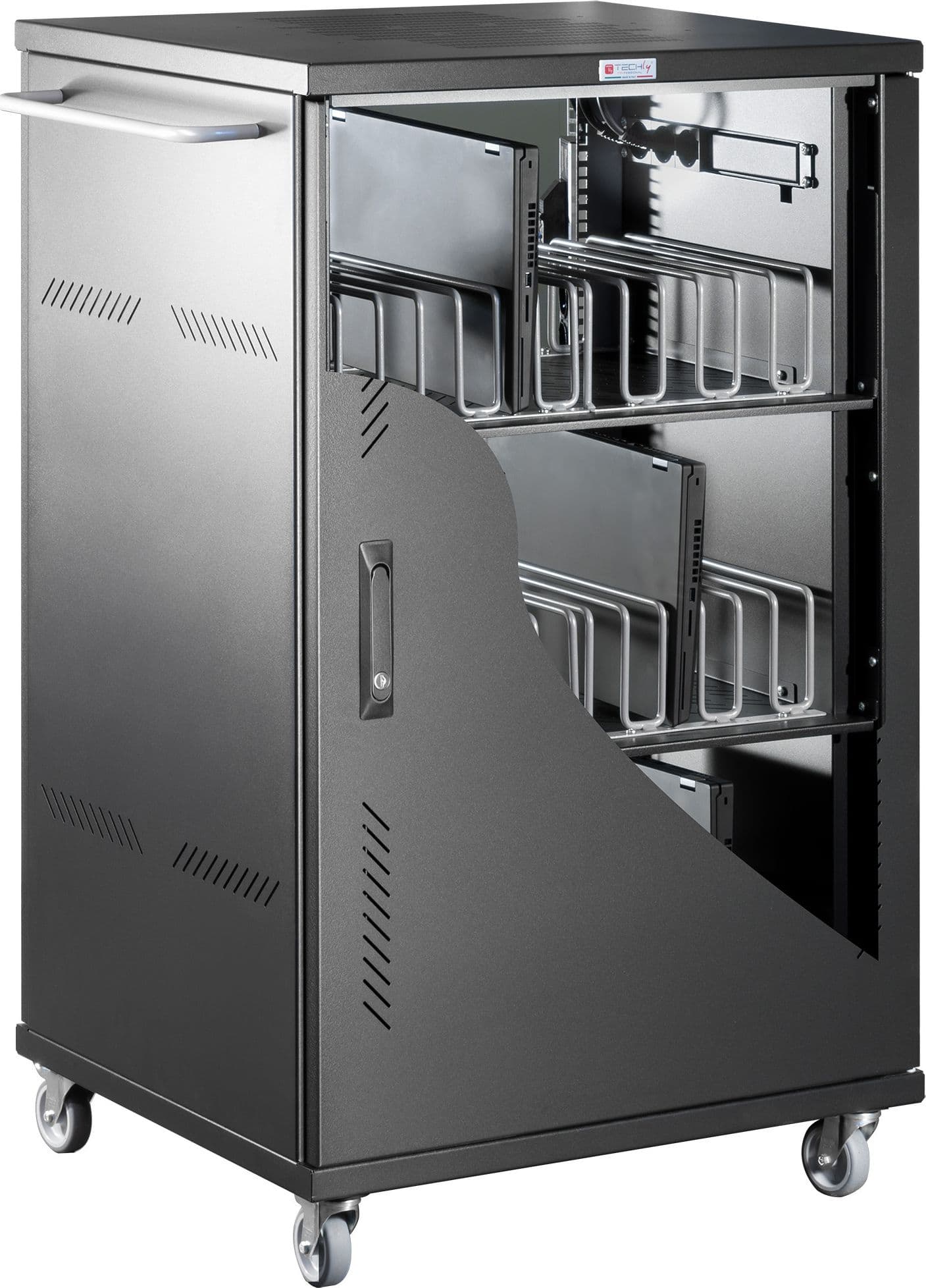 Carrello Stazione di Ricarica Ventilato 36 Notebook o Smartphone Nero - 15