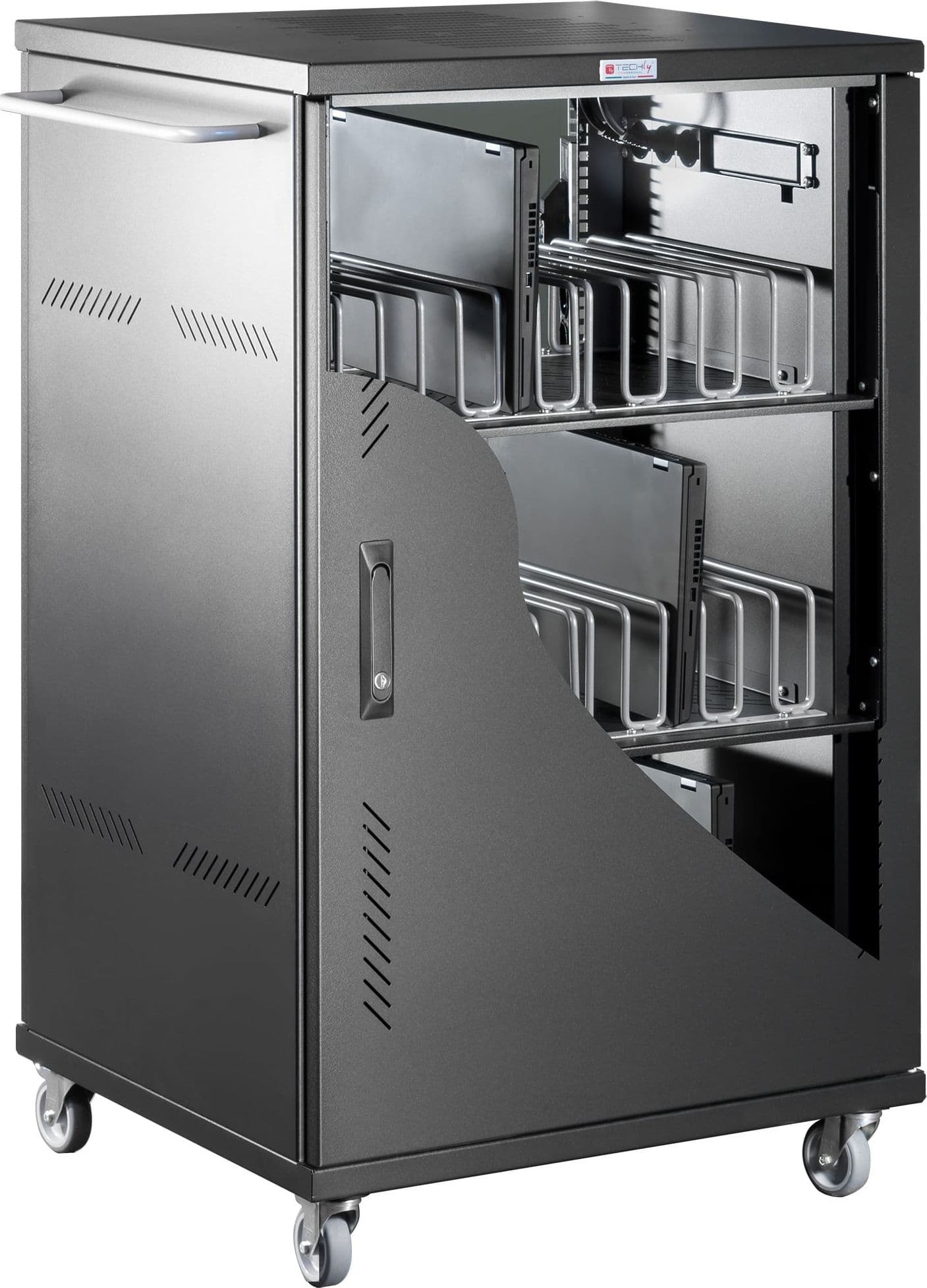 Carrello Stazione di Ricarica Ventilato 36 Notebook o Smartphone Nero - 21