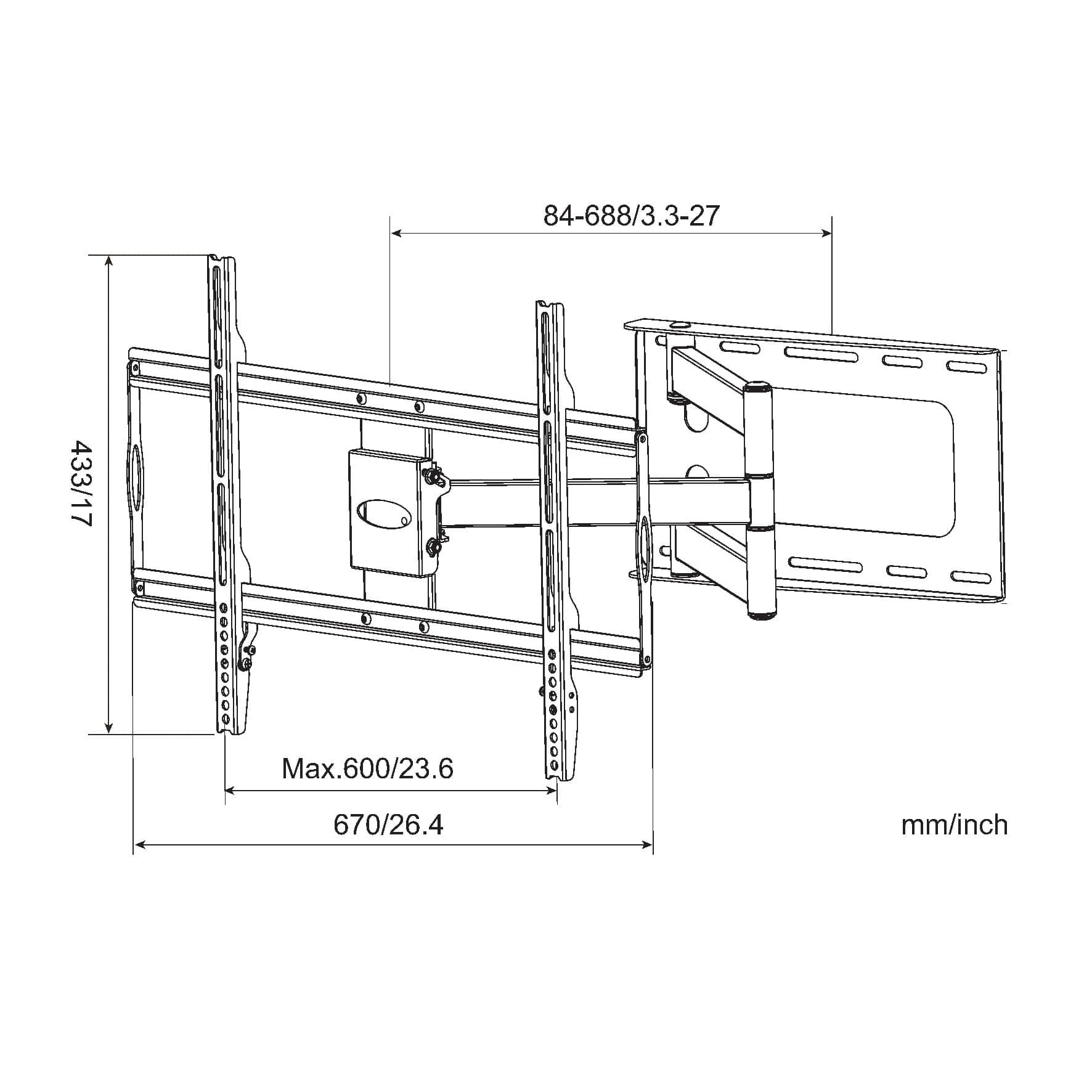 Supporto a Muro Slim per TV LED LCD 32-70'' Nero - 15