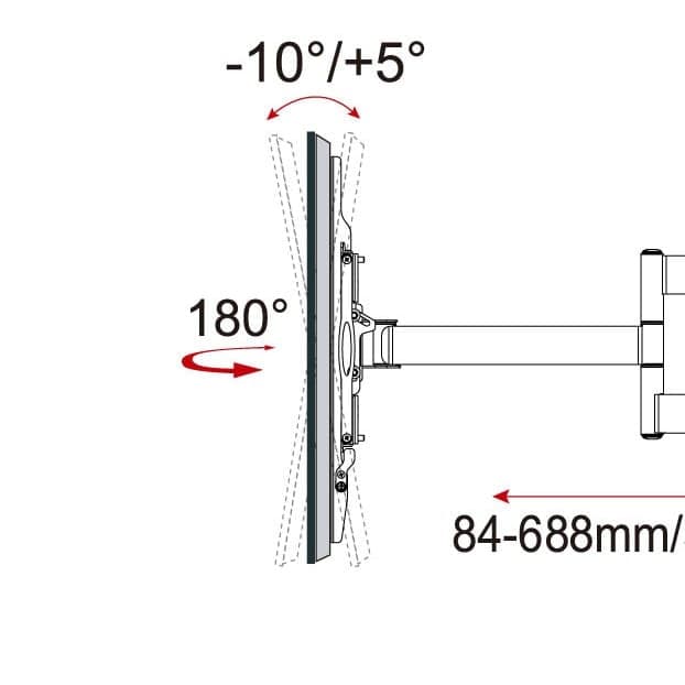 Supporto a Muro Slim per TV LED LCD 32-70'' Nero - 16