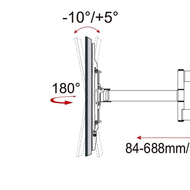 Supporto a Muro Slim per TV LED LCD 32-70'' Nero - 18