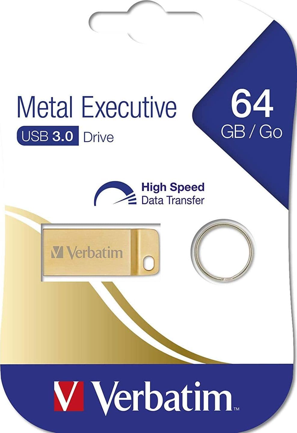 Mini Memoria USB 3.0 Verbatim con Portachiavi 64GB Oro - 15